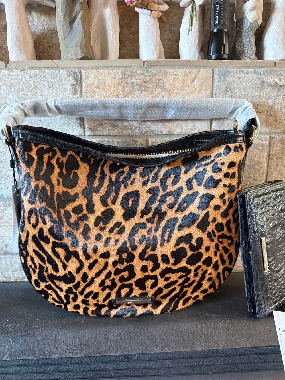 Brahmin Small Kathleen Damson Leopard Print Women's Hobo Bag